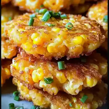 Incredible Crispy Cheesy Corn Fritters - Simple Homemade Recipe - main view