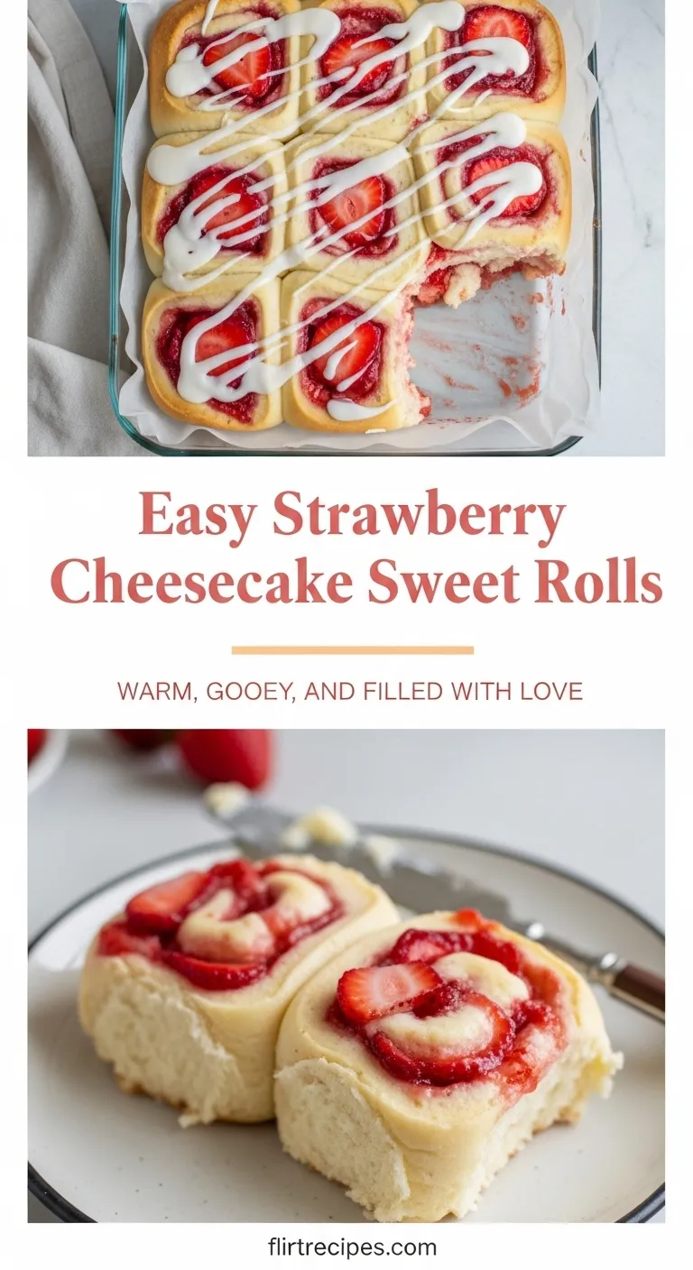 Easy Strawberry Cheesecake Sweet Rolls