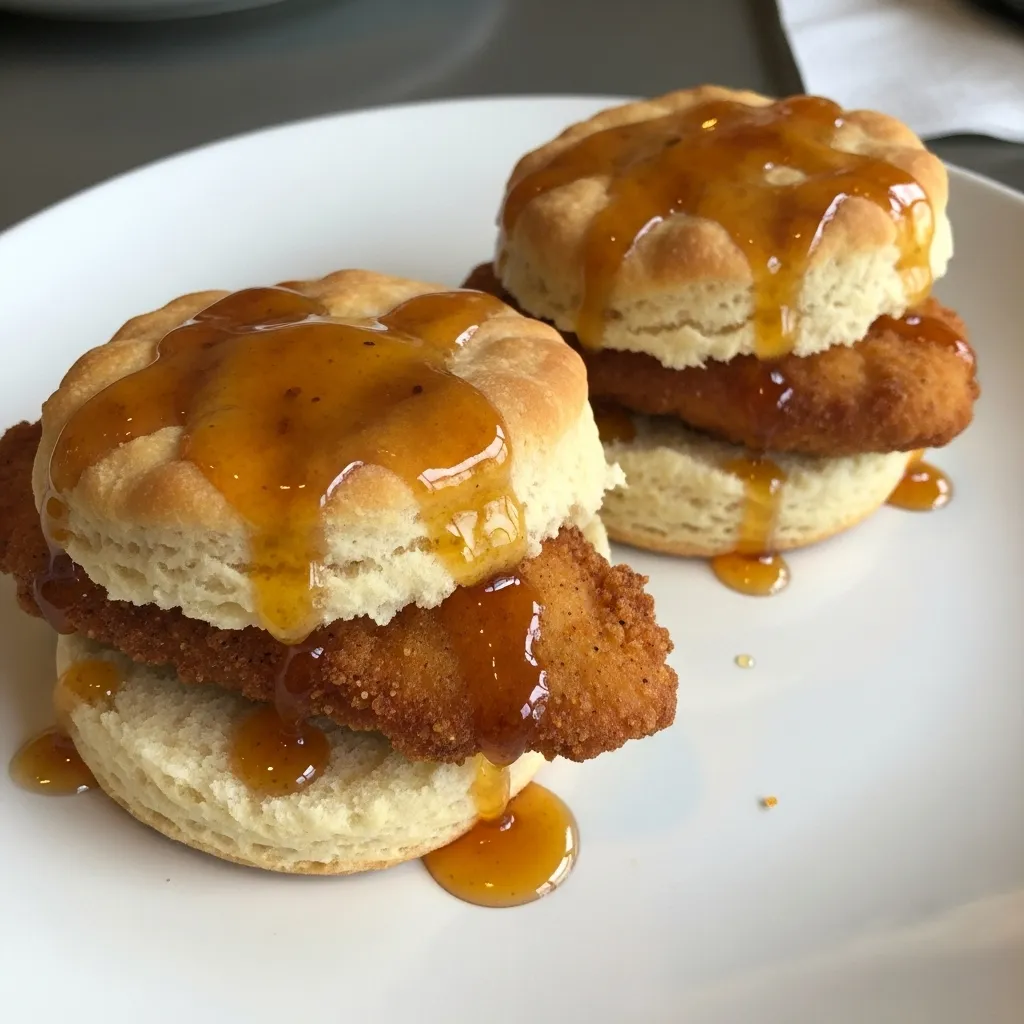 Hot Honey Chicken Biscuits - Spicy Sweet Southern Comfort! - tertiary view