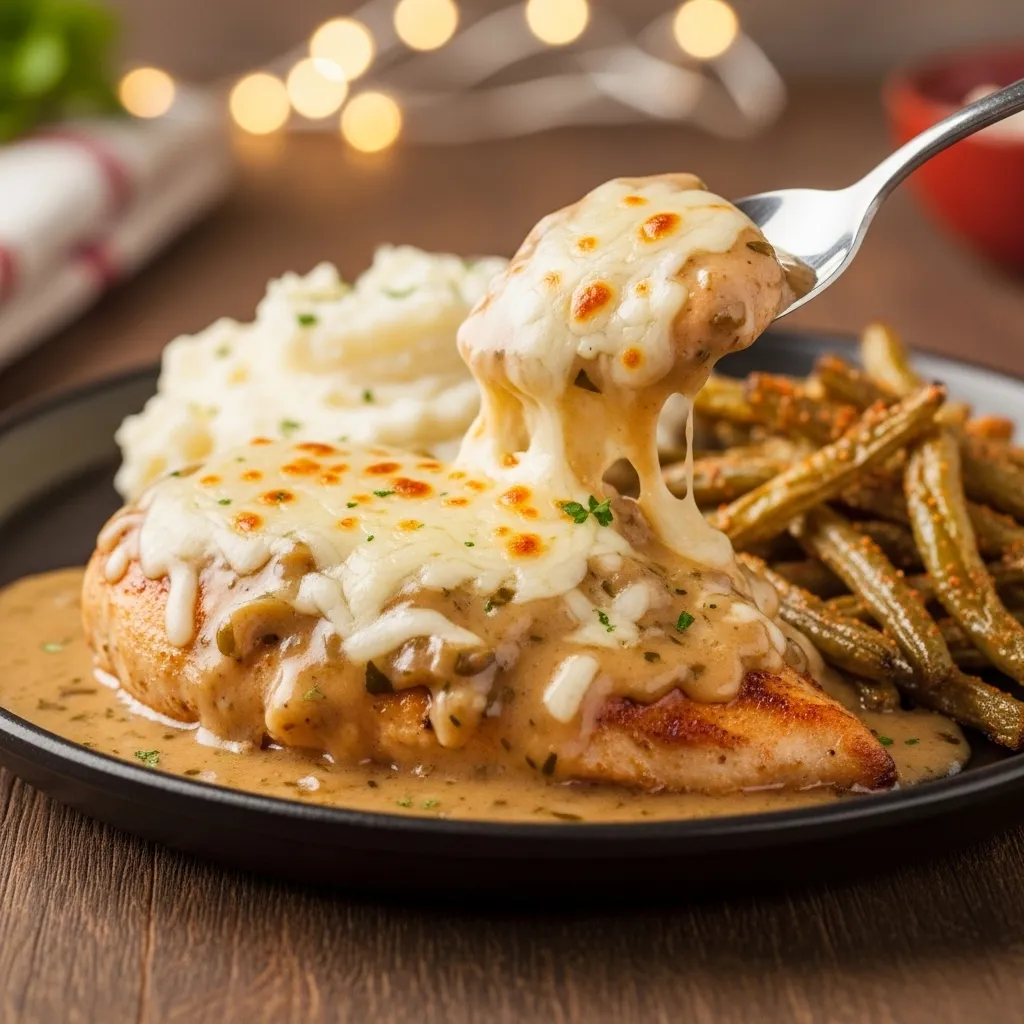 Irresistible Texas Roadhouse Smothered Chicken with Jack Cheese - tertiary view