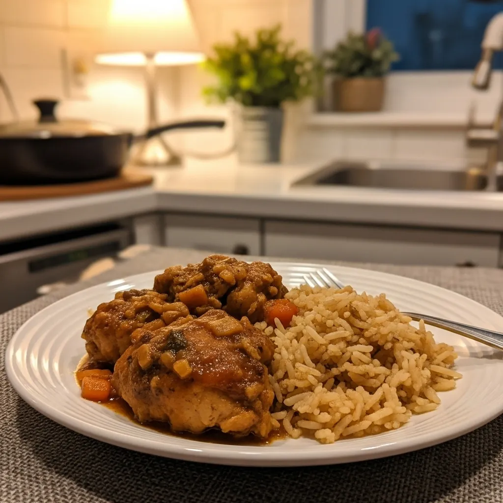 Best Smothered Chicken and Rice - tertiary view