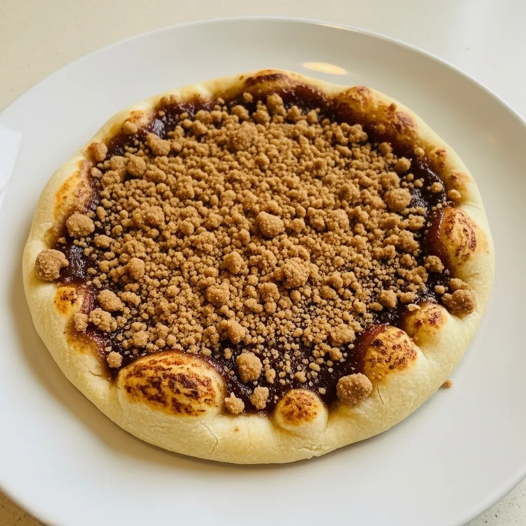 Cinnamon Crumb Dessert Pizza - Perfect for Family Treats - tertiary view