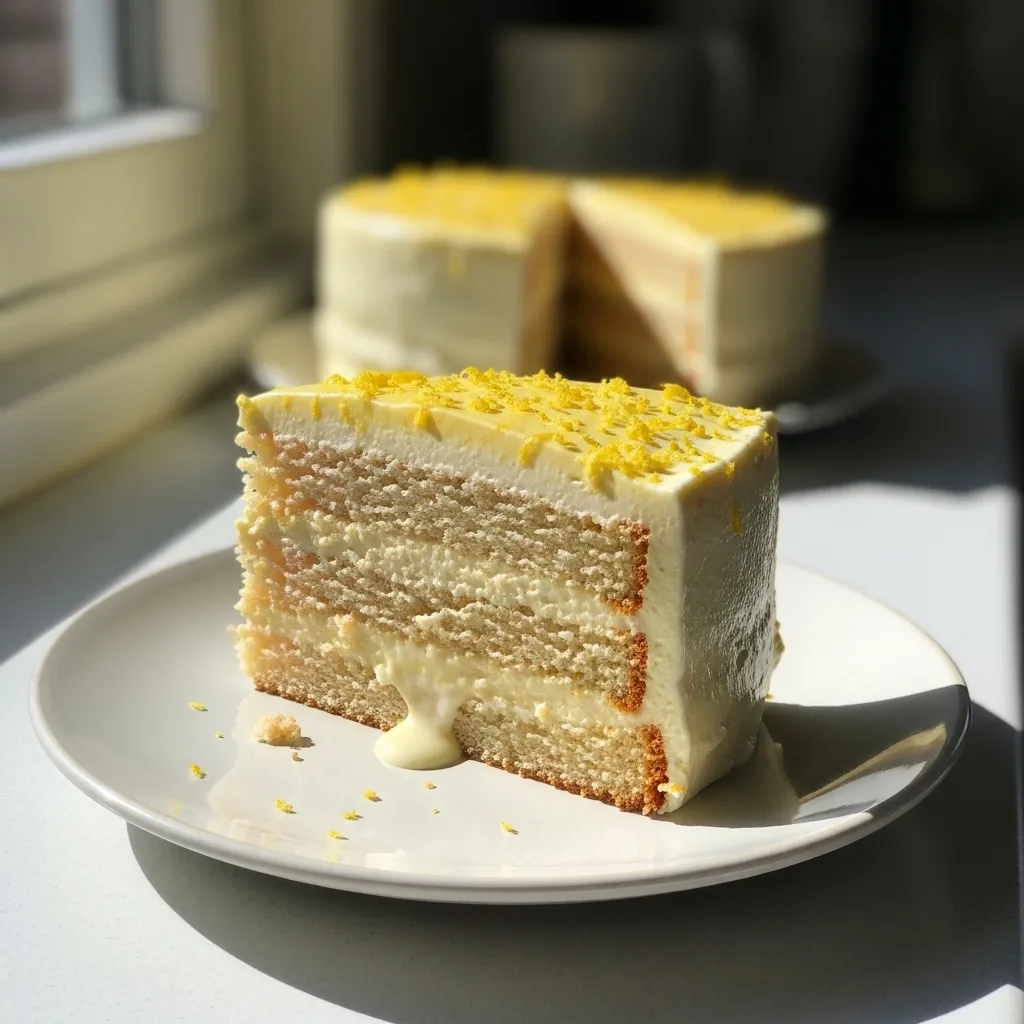 Italian Lemon Cream Cake – A Slice of Heaven - secondary view