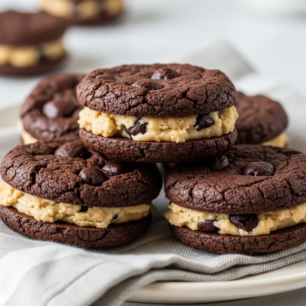 Brownie Cookie Dough Sandwich Cookies: A Decadent Dessert Delight - secondary view