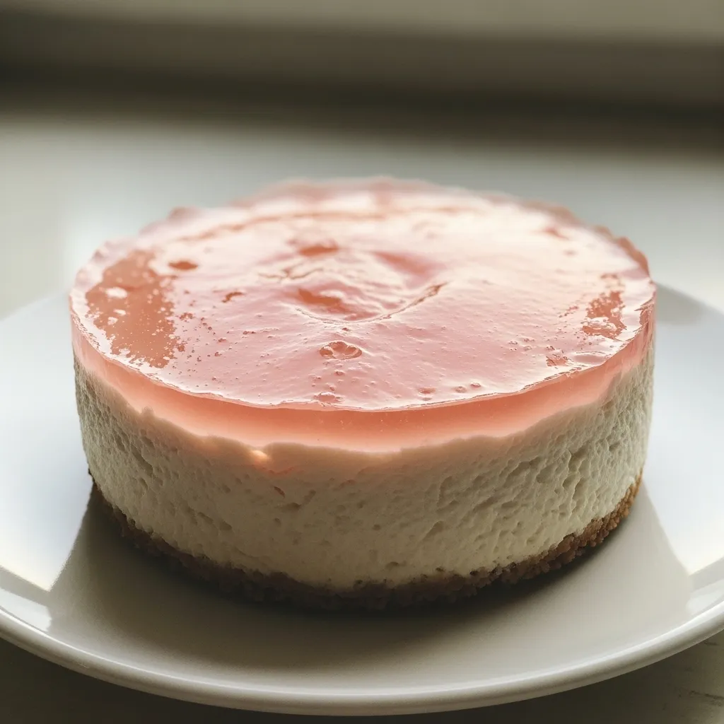 No-Bake Greek Yogurt Jello Cheesecake - Light, Creamy, and Refreshing! - secondary view