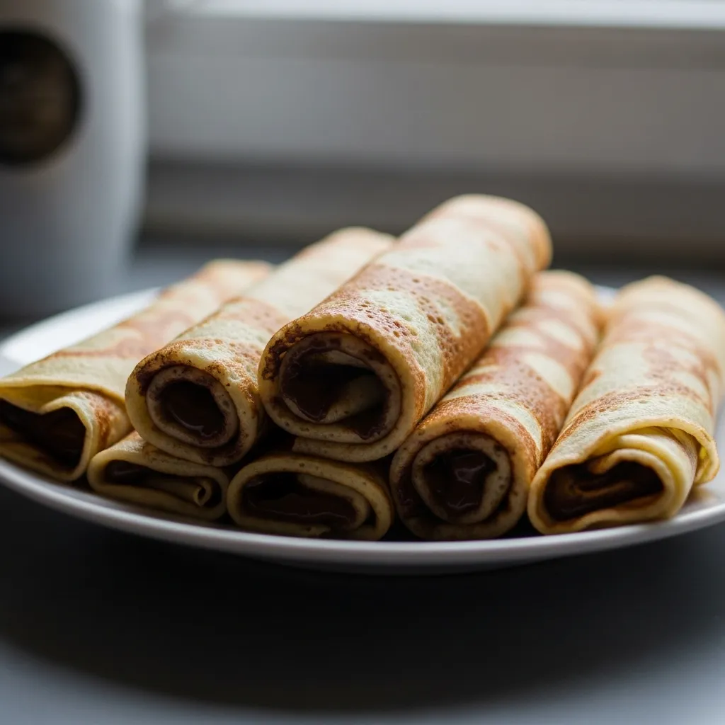 Handmade Chocolate-Filled Rolled Crêpes – So Easy, So Good! - secondary view