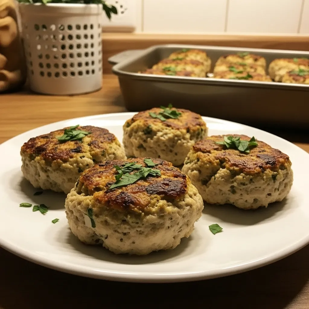 Garlic Parmesan Chicken Meatloaves