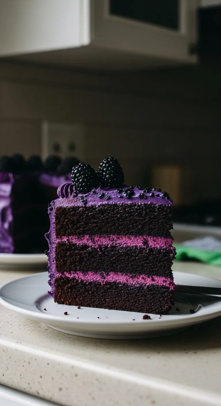 Blackberry Velvet Gothic Cake: A Dark Enchanting Delight - secondary view