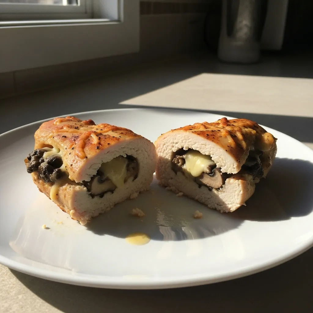 Cheesy Garlic Butter Mushroom Stuffed Chicken - tertiary view