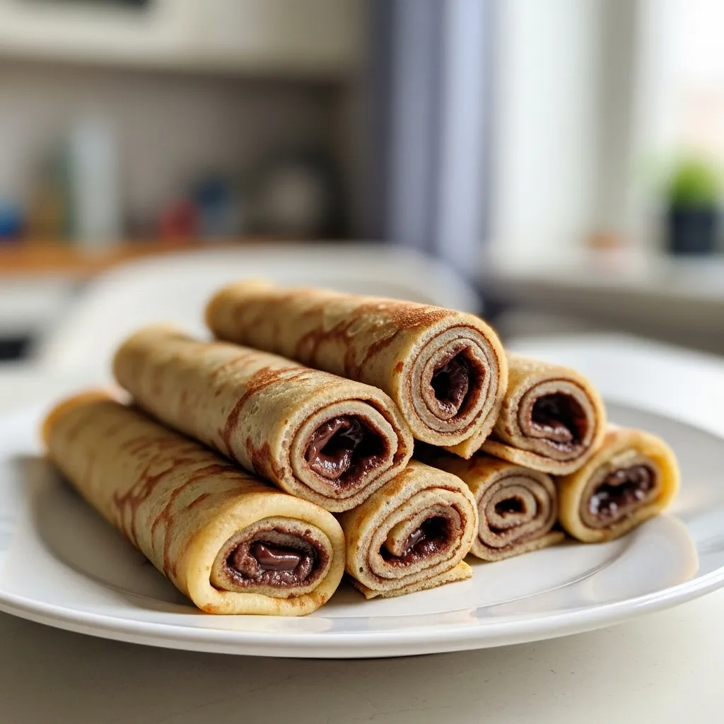 Handmade Chocolate-Filled Rolled Crêpes – So Easy, So Good!