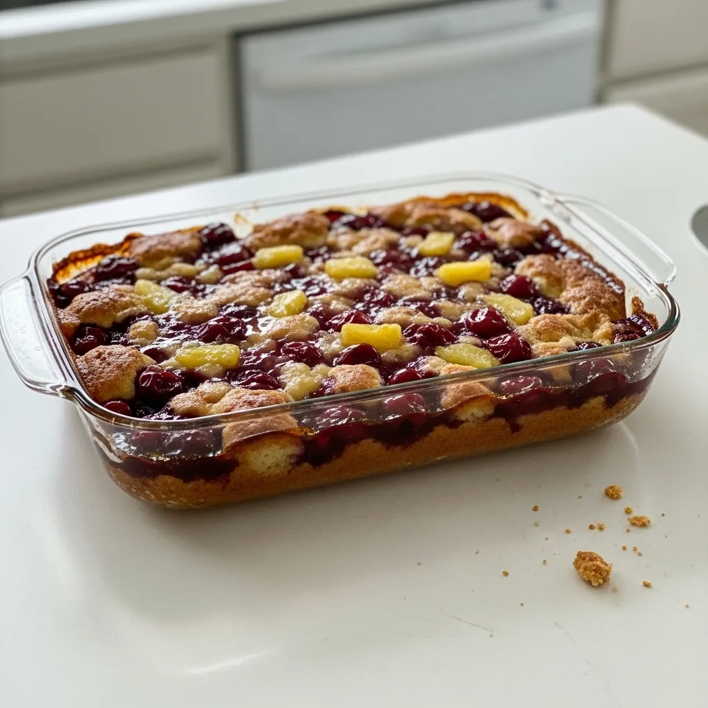 Cherry Pineapple Dump Cake - Effortlessly Delicious & Crowd-Pleasing! - tertiary view