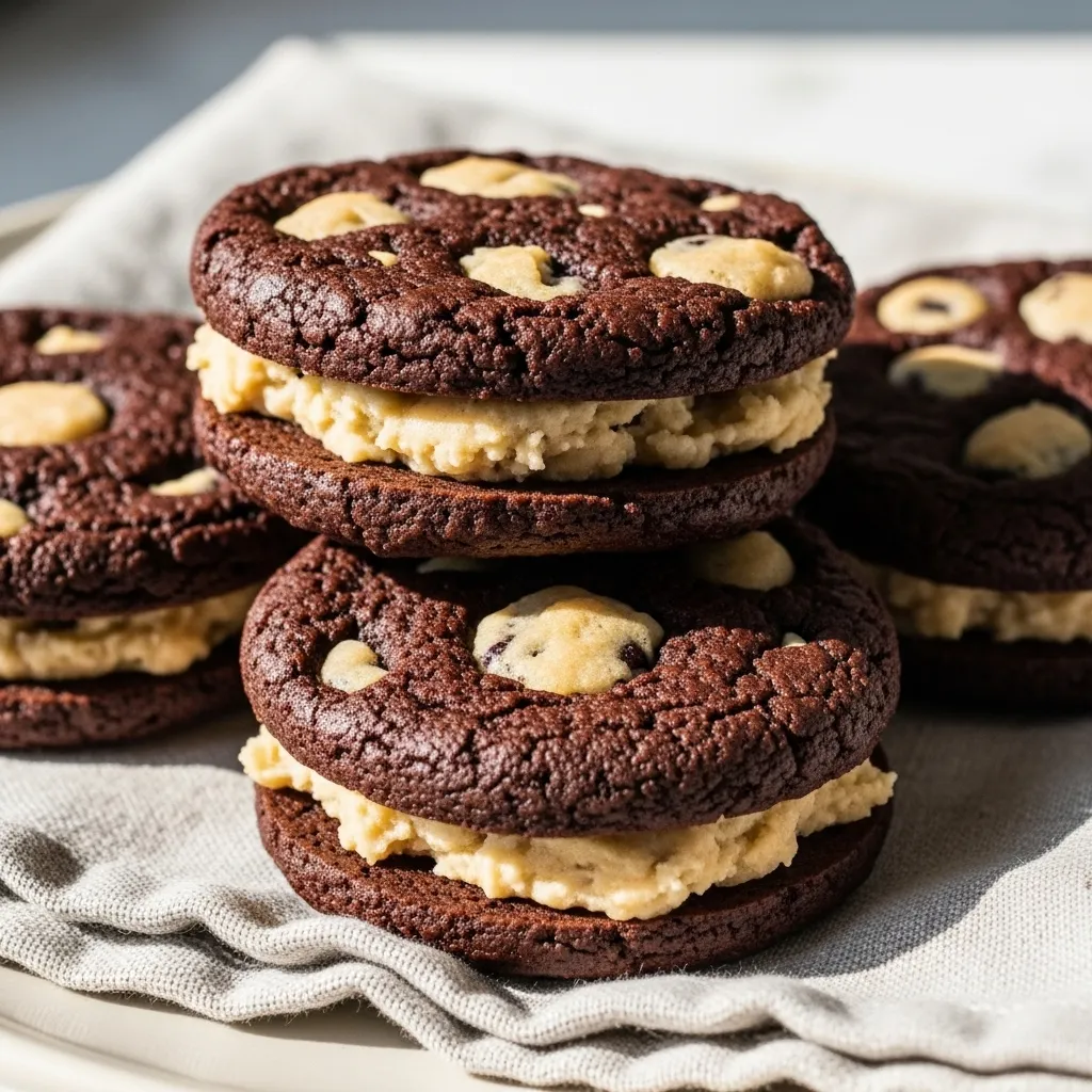 Brownie Cookie Dough Sandwich Cookies: A Decadent Dessert Delight - tertiary view