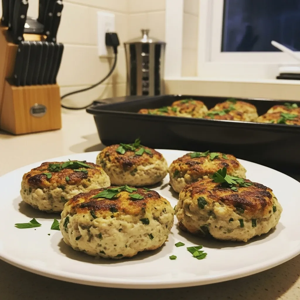 Garlic Parmesan Chicken Meatloaves - secondary view