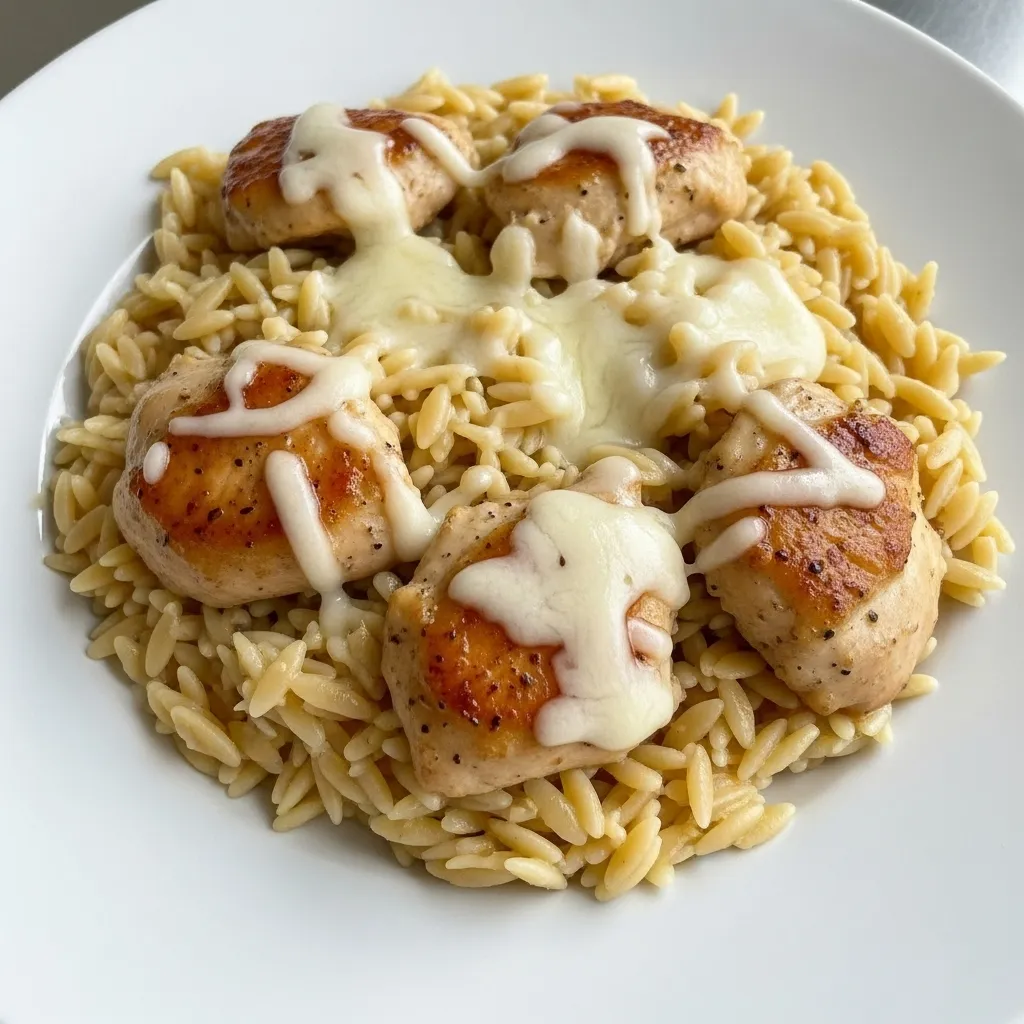 Creamy Parmesan Chicken and Orzo - Deliciously Comforting and Easy! - secondary view