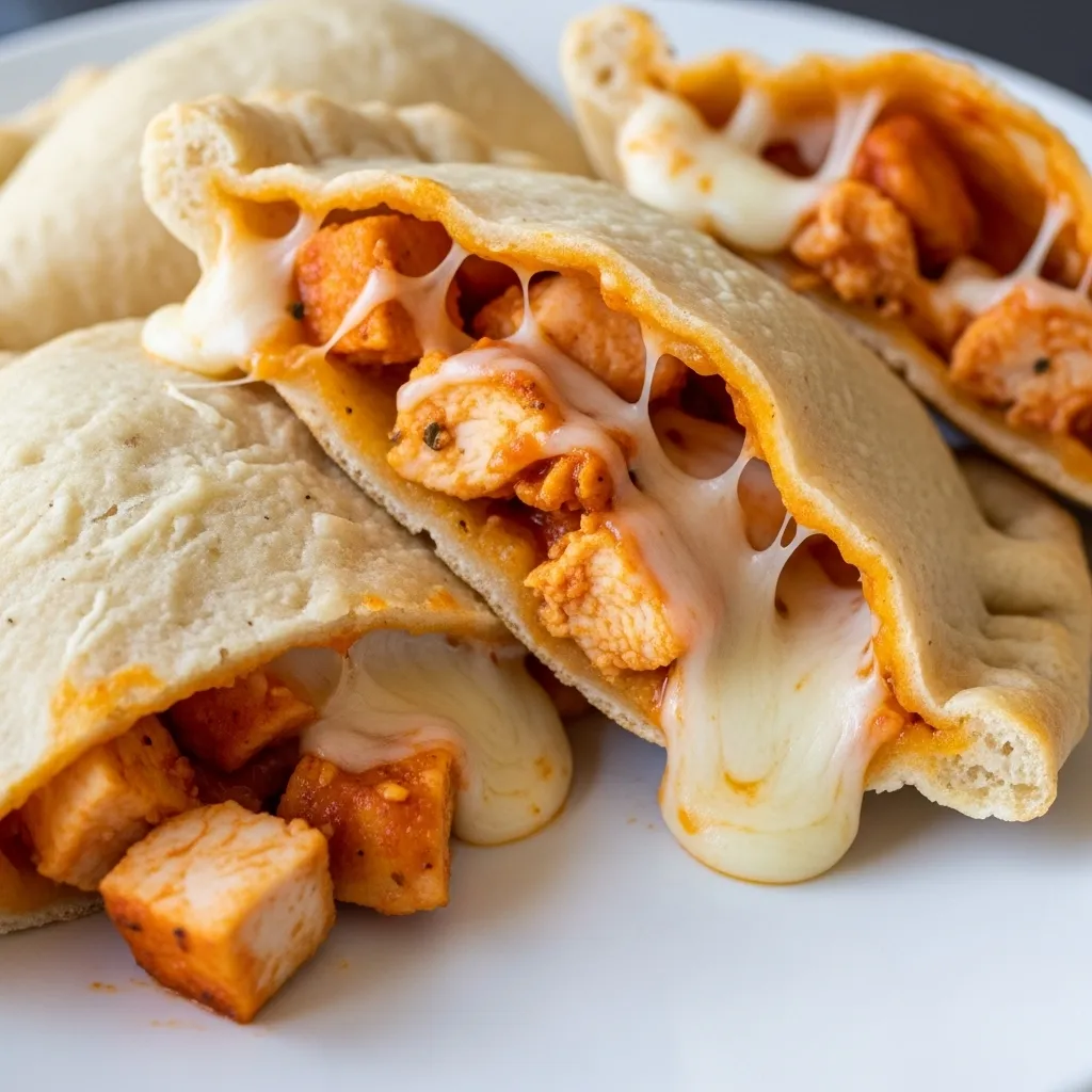 Homemade Buffalo Chicken Pizza Pockets - Perfect for Family Dinners - secondary view