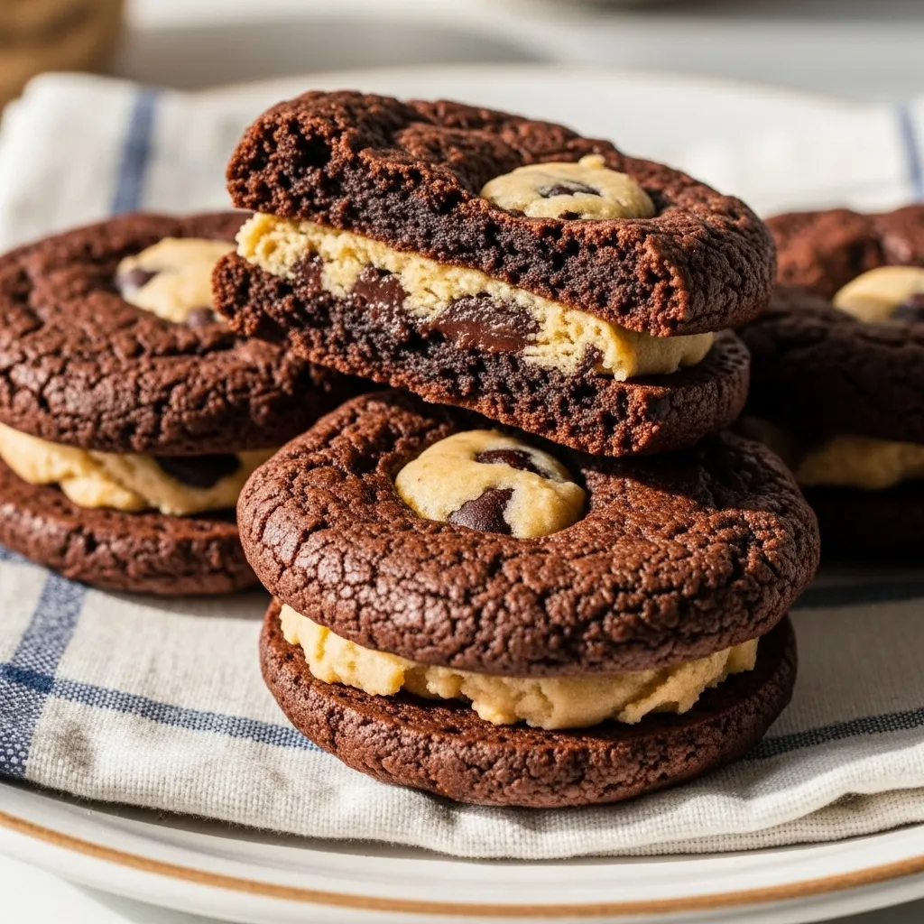 Brownie Cookie Dough Sandwich Cookies: A Decadent Dessert Delight