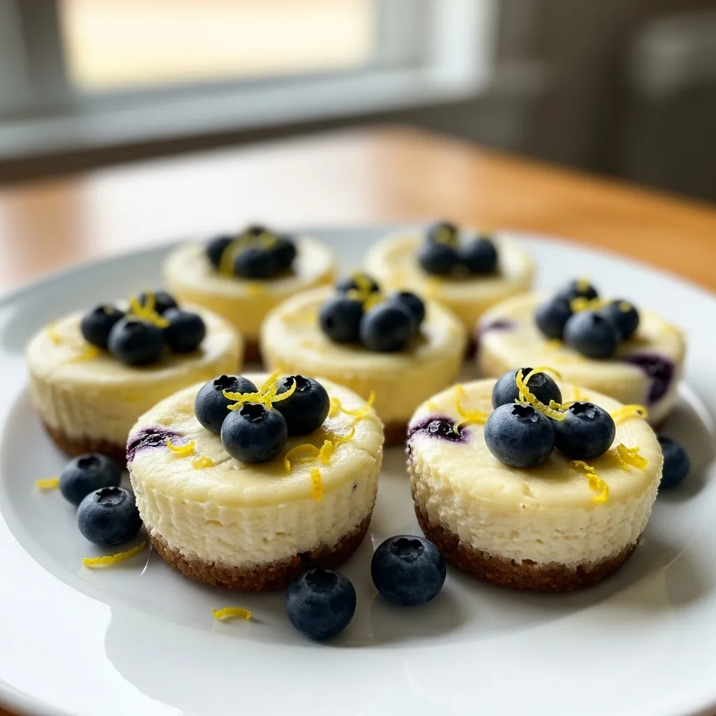 Minii Lemonn Bluueberry Cheesecakes