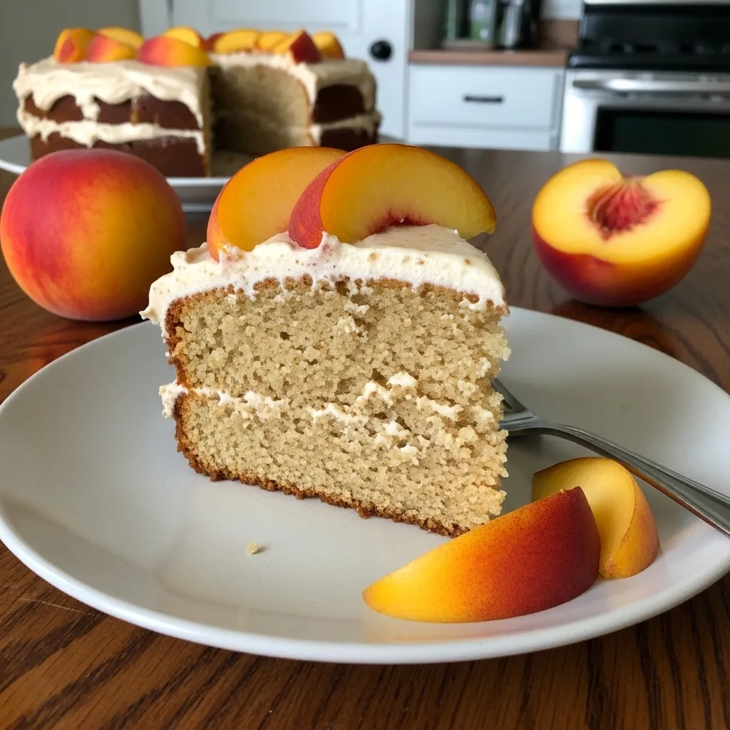 Peach Cake with Brown Sugar Frosting: A Sweet Southern Delight