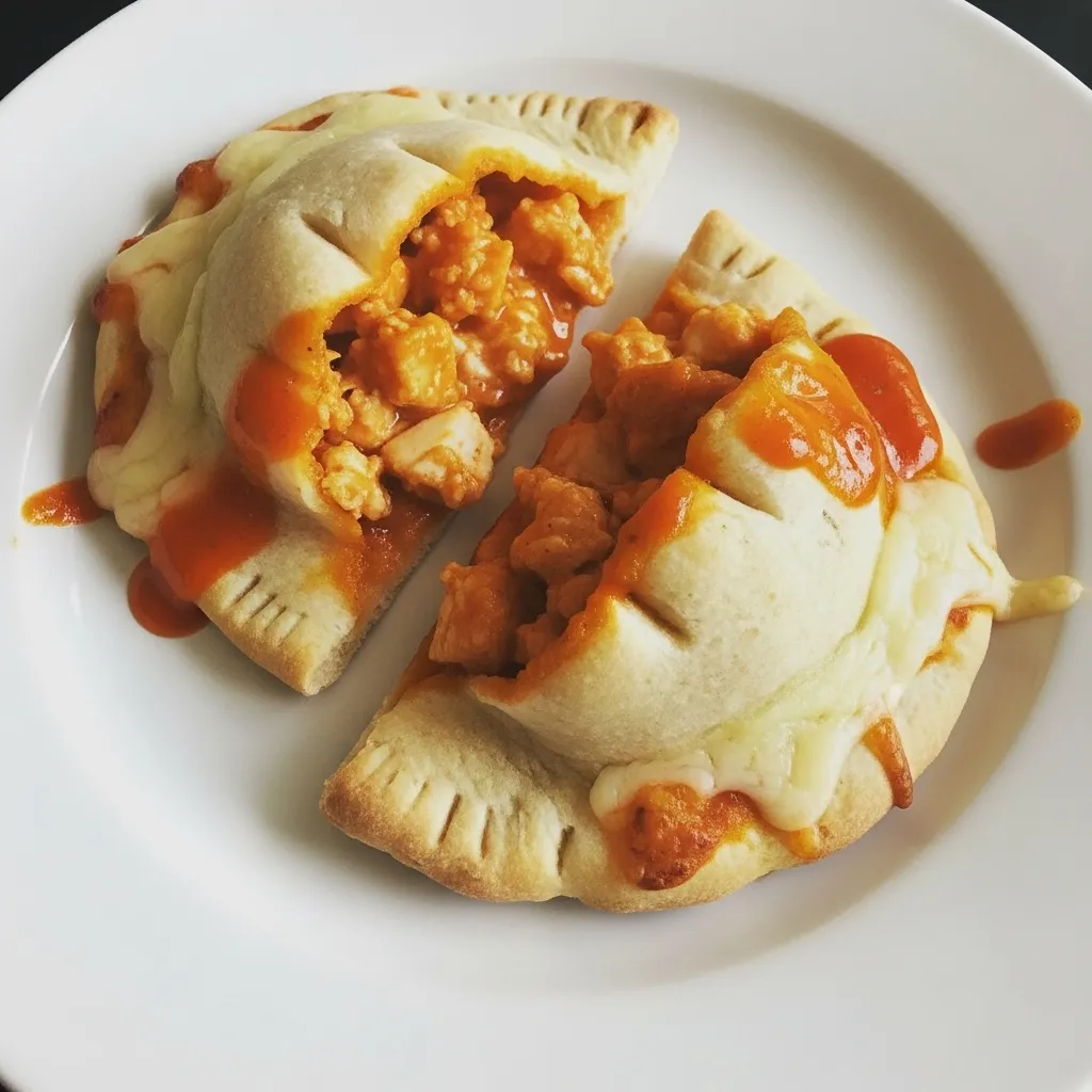 Homemade Buffalo Chicken Pizza Pockets - Perfect for Family Dinners - tertiary view
