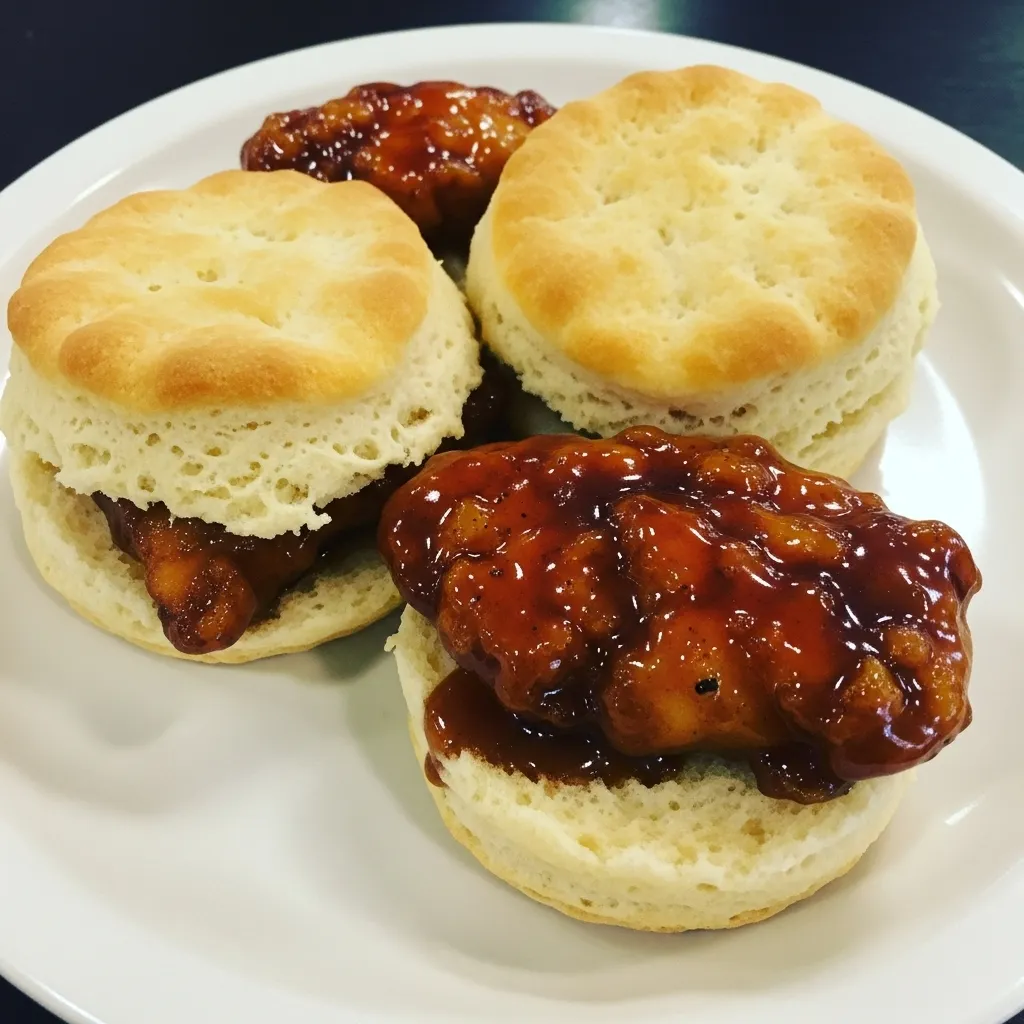 Hot Honey Chicken Biscuits - Spicy Sweet Southern Comfort!