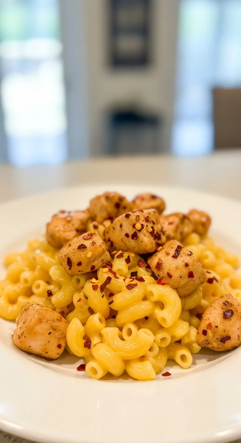 Copycat Applebee's Honey Pepper Chicken Mac and Cheese