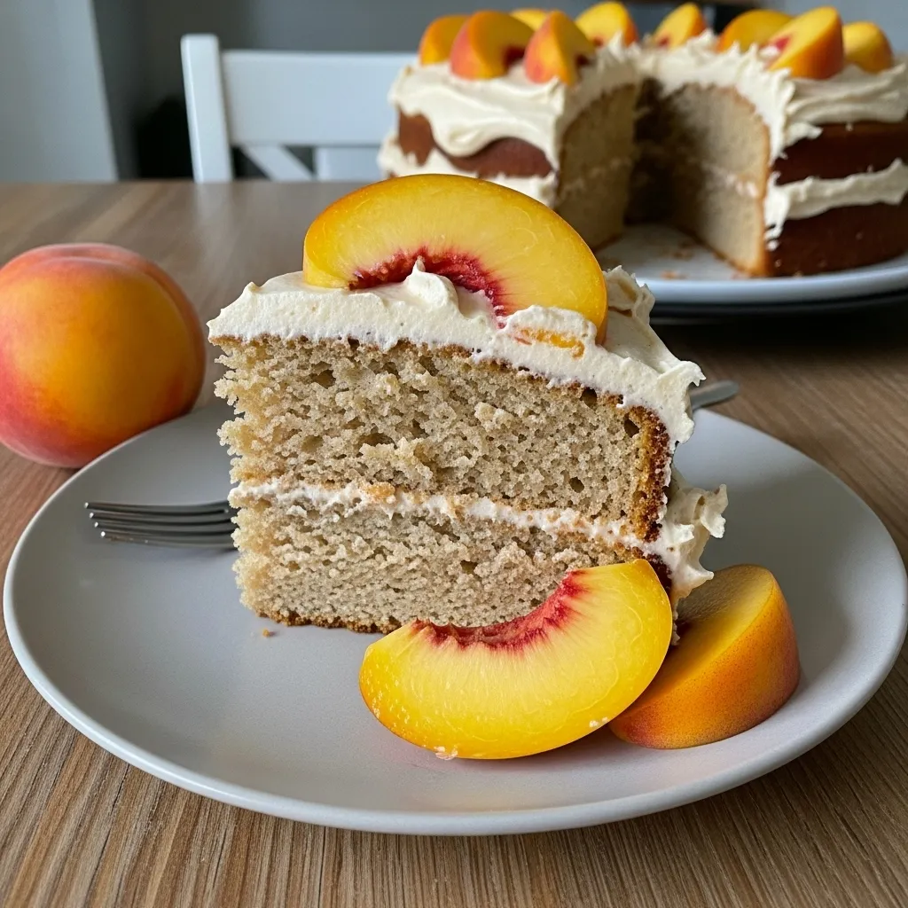 Peach Cake with Brown Sugar Frosting: A Sweet Southern Delight - secondary view