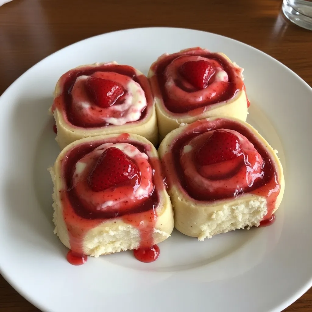 Easy Strawberry Cheesecake Sweet Rolls - secondary view