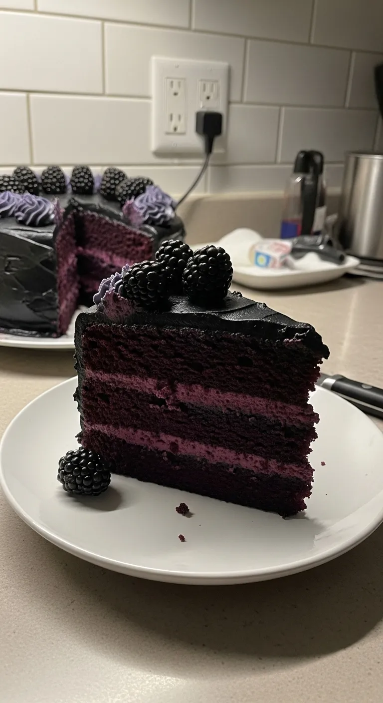 Blackberry Velvet Gothic Cake: A Dark Enchanting Delight - tertiary view