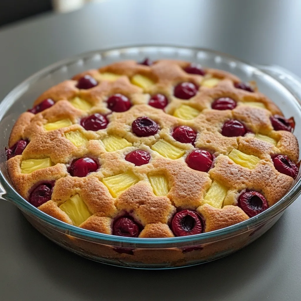 Cherry Pineapple Dump Cake - Effortlessly Delicious & Crowd-Pleasing! - secondary view