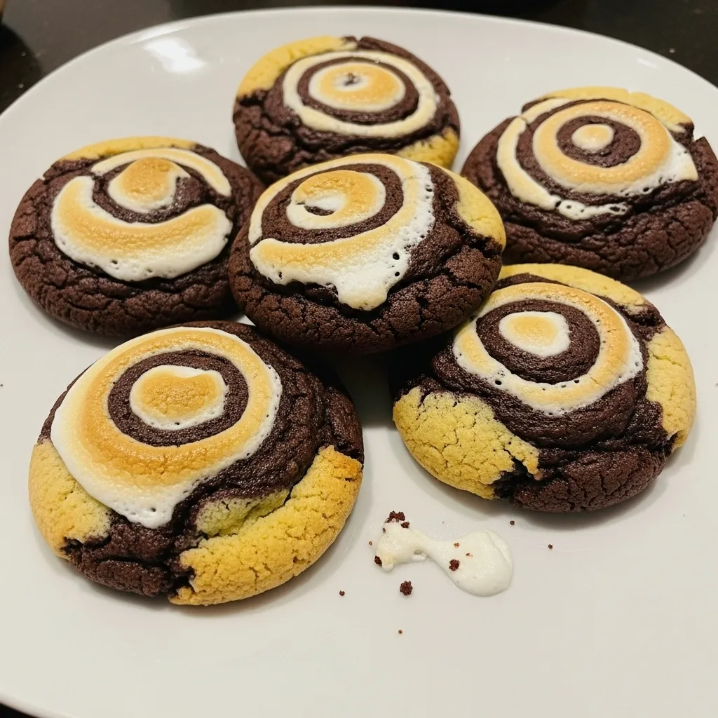 Chocolate Marshmallow Swirl Cookies - secondary view