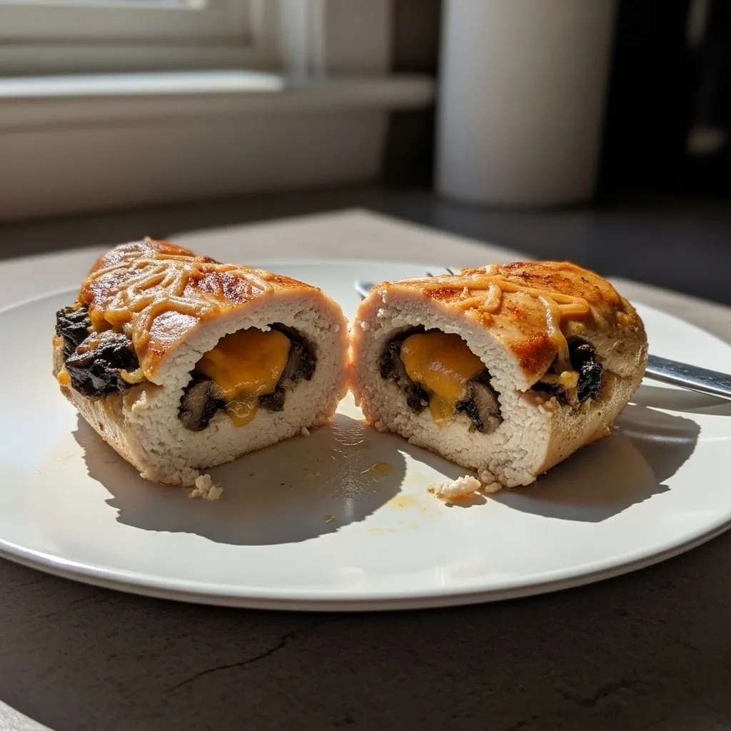 Cheesy Garlic Butter Mushroom Stuffed Chicken - secondary view