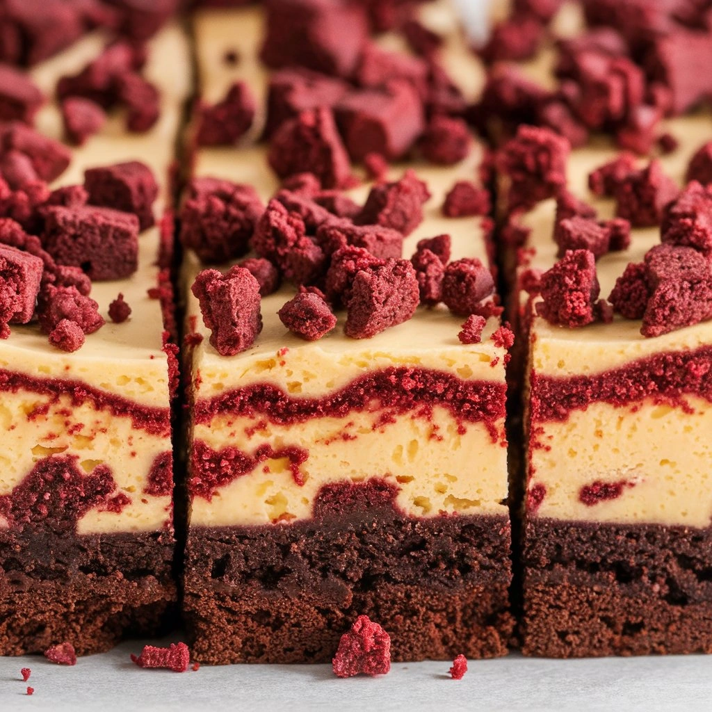 Red Velvet Cheesecake Brownies