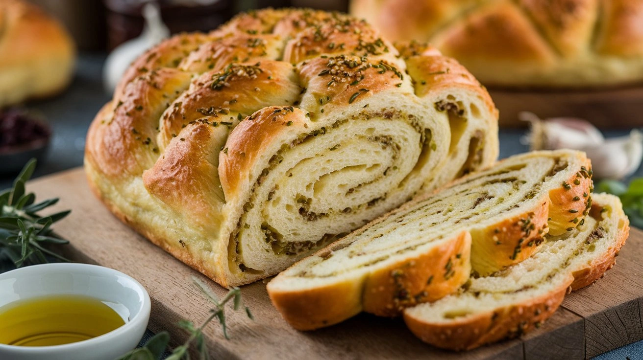Swirled Garlic Herb & Cheese Bread - secondary view