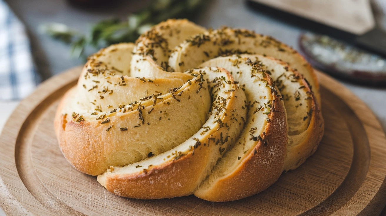 Swirled Garlic Herb & Cheese Bread - tertiary view