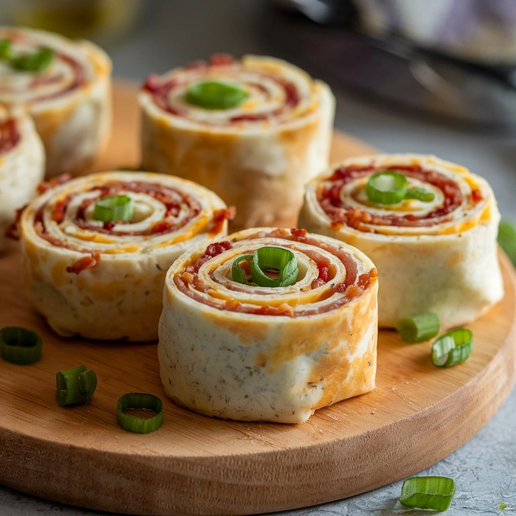 Cheesy Bacon and Green Onion Roll Ups - secondary view
