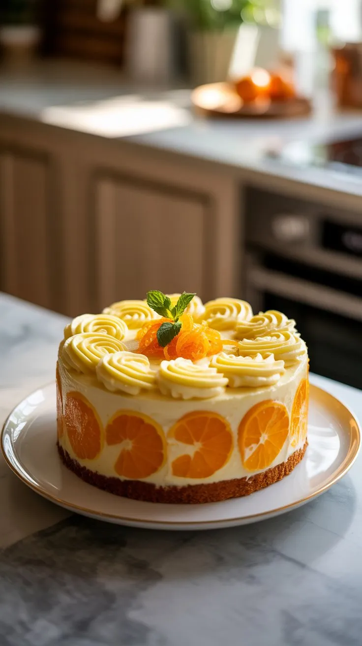 Heavenly Mandarin Cream Cake - secondary view