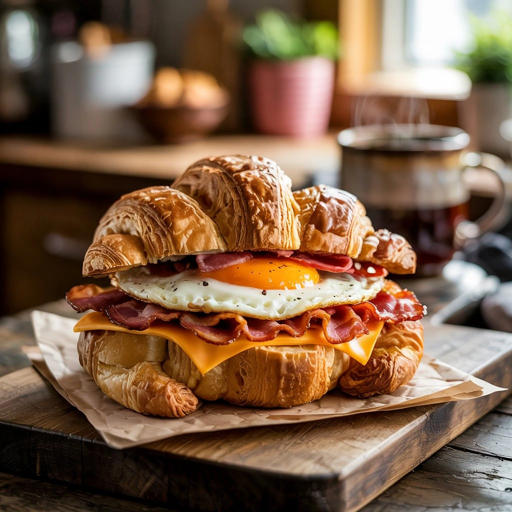 Loaded Croissant Breakfast Sandwich