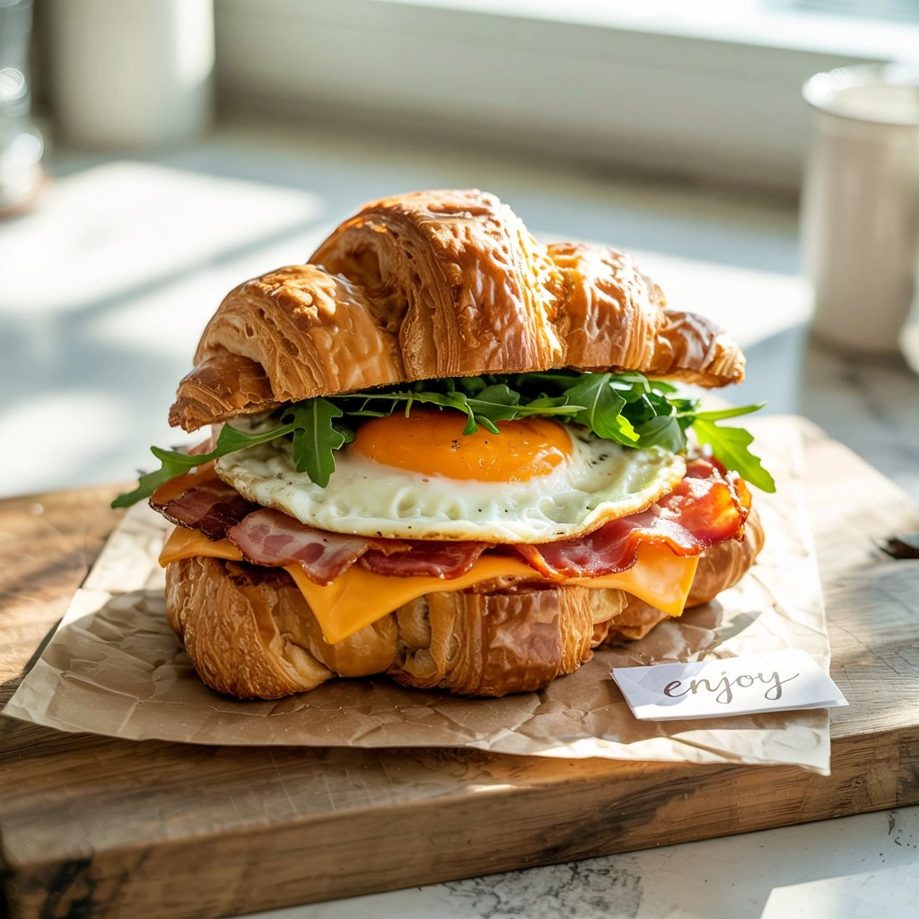 Loaded Croissant Breakfast Sandwich - secondary view
