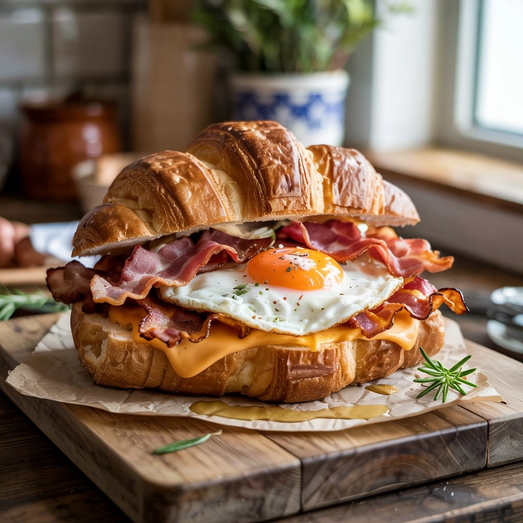 Loaded Croissant Breakfast Sandwich - tertiary view