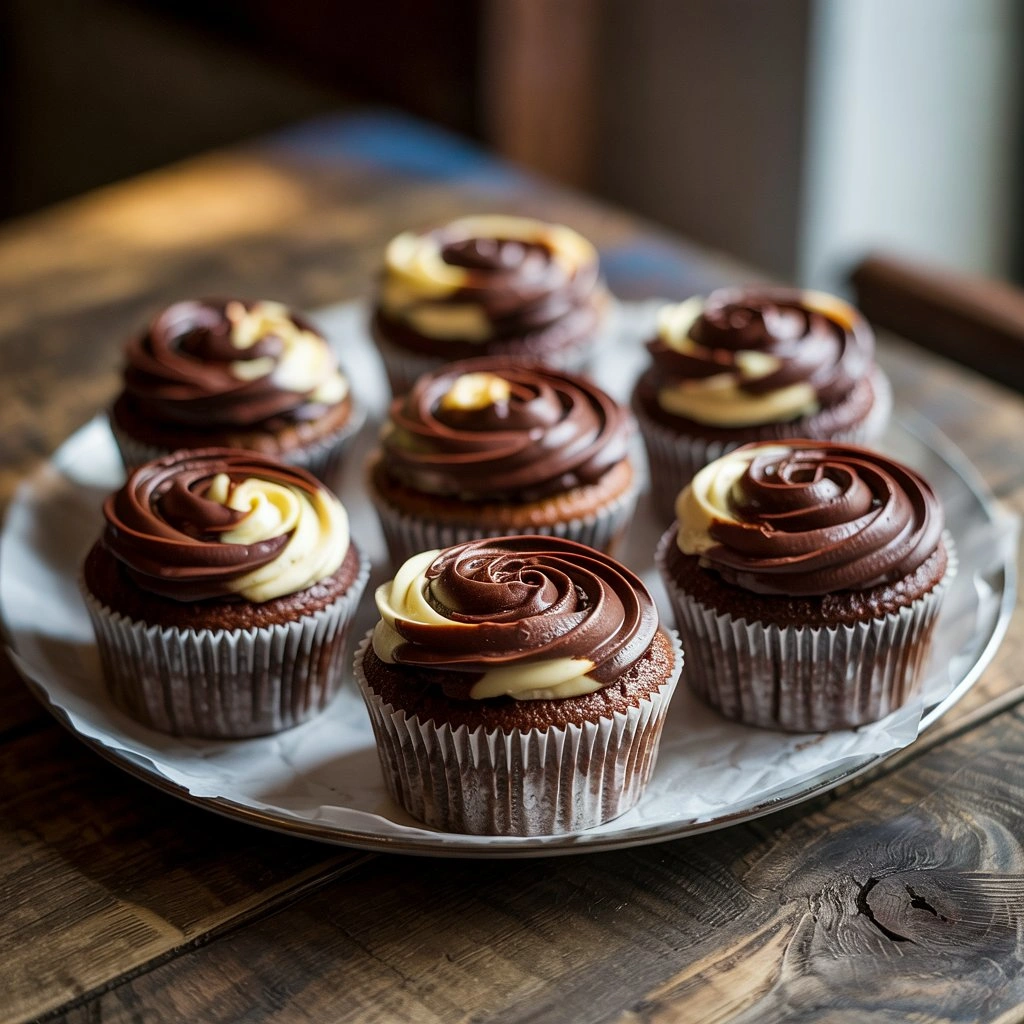 Two-Tone Chocolate Marble Cupcakes - secondary view