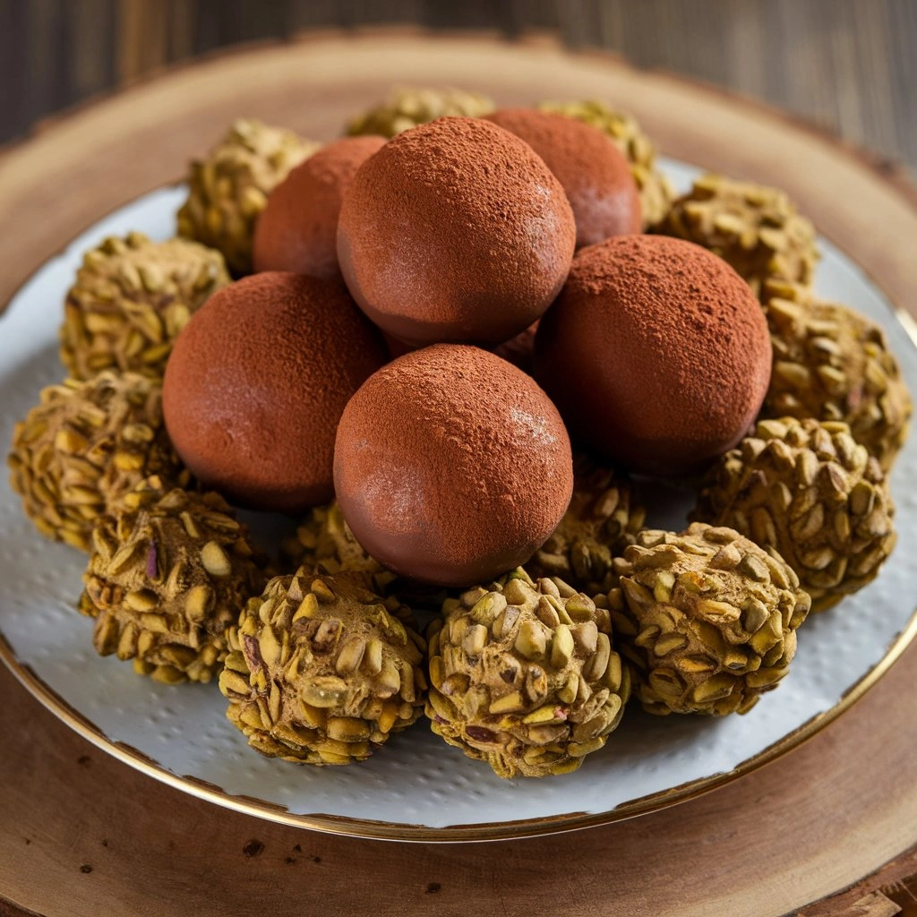 Dubai Chocolate Balls with Pistachio Kunefe Filling - tertiary view