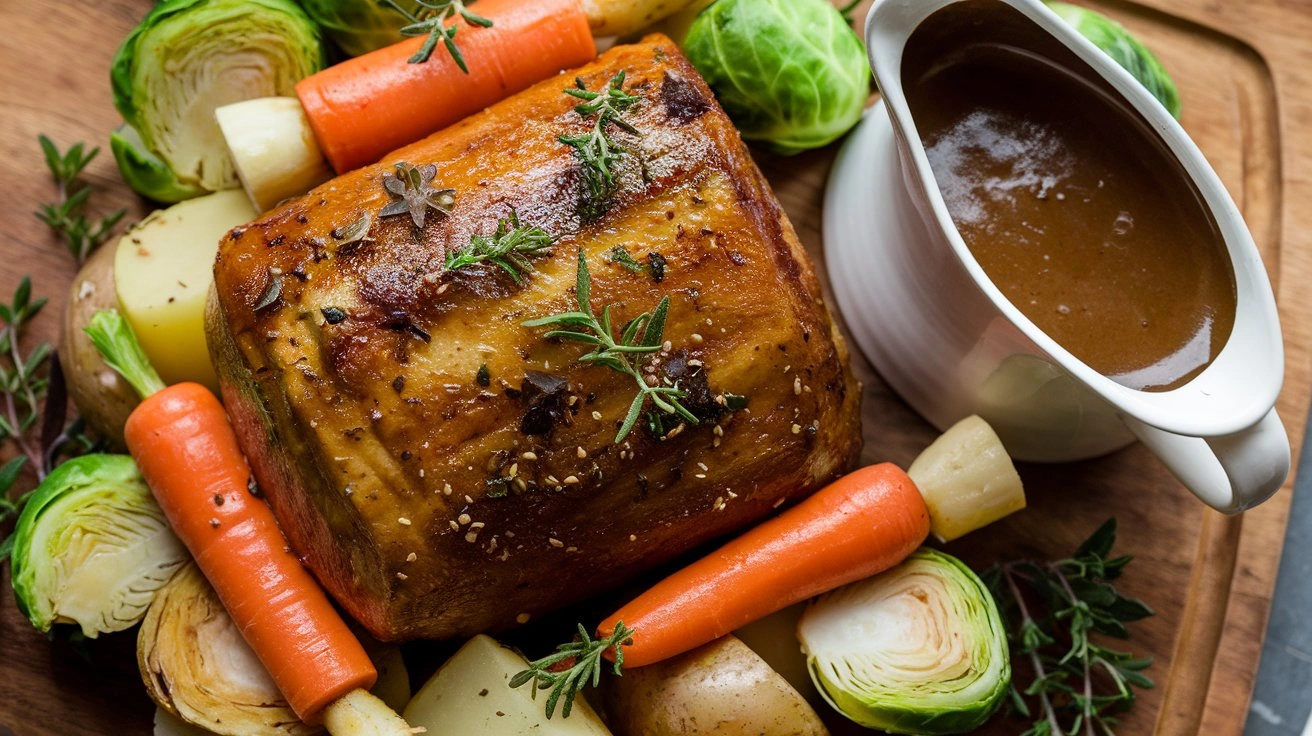 Festive Seitan & Mushroom Wellington - tertiary view