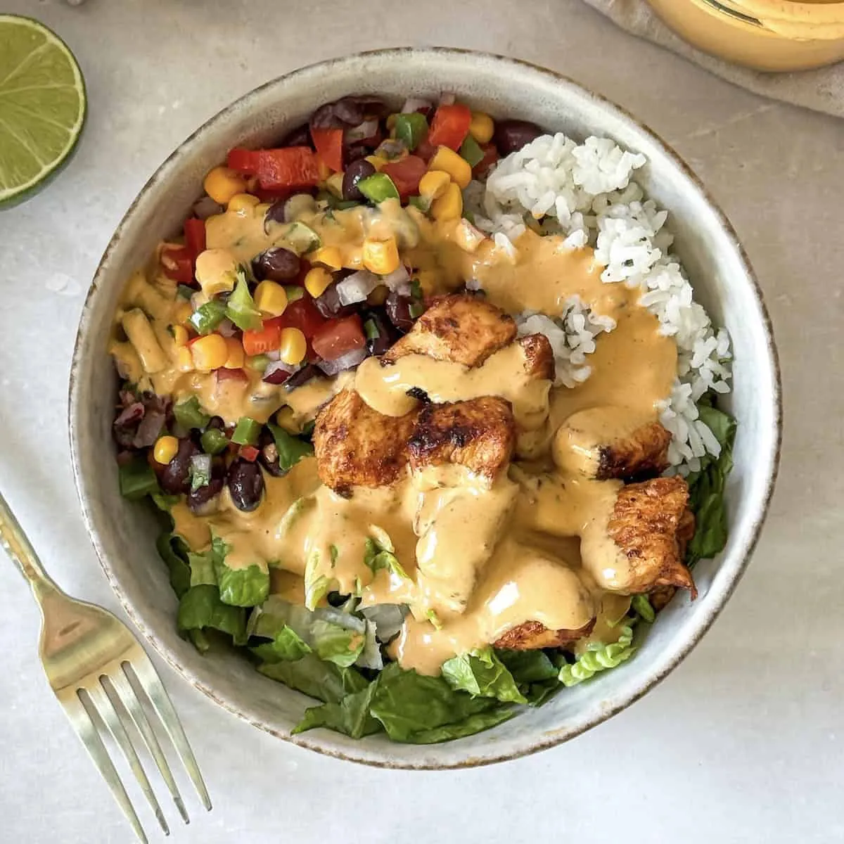 Easy Southwest Chicken Burrito Bowls - tertiary view