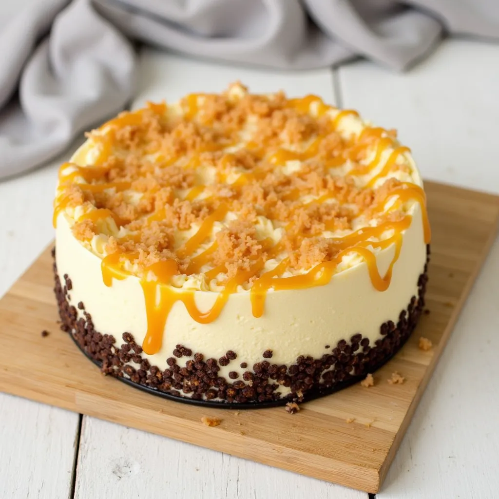Caramel Coconut Samoa Cheesecake