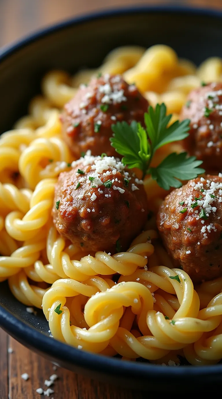 Beef and Rotini in Garlic Parmesan Sauce - tertiary view