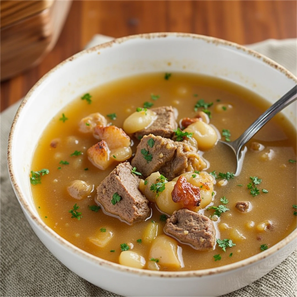 French Onion Beef Short Rib Soup