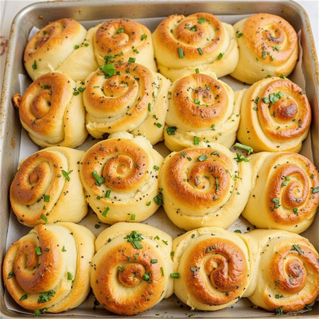 Garlic Swirl Rolls - tertiary view