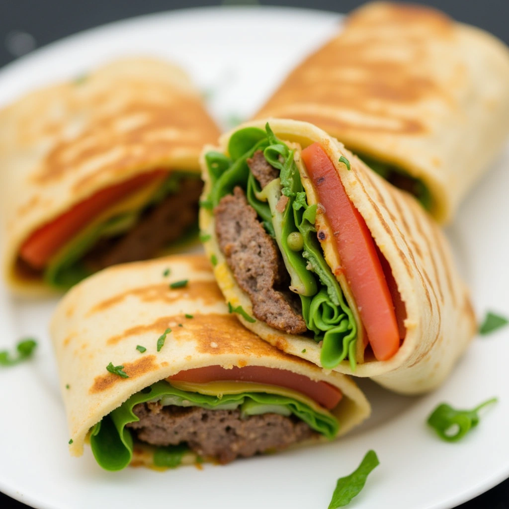 Grilled Cheeseburger Wraps - tertiary view