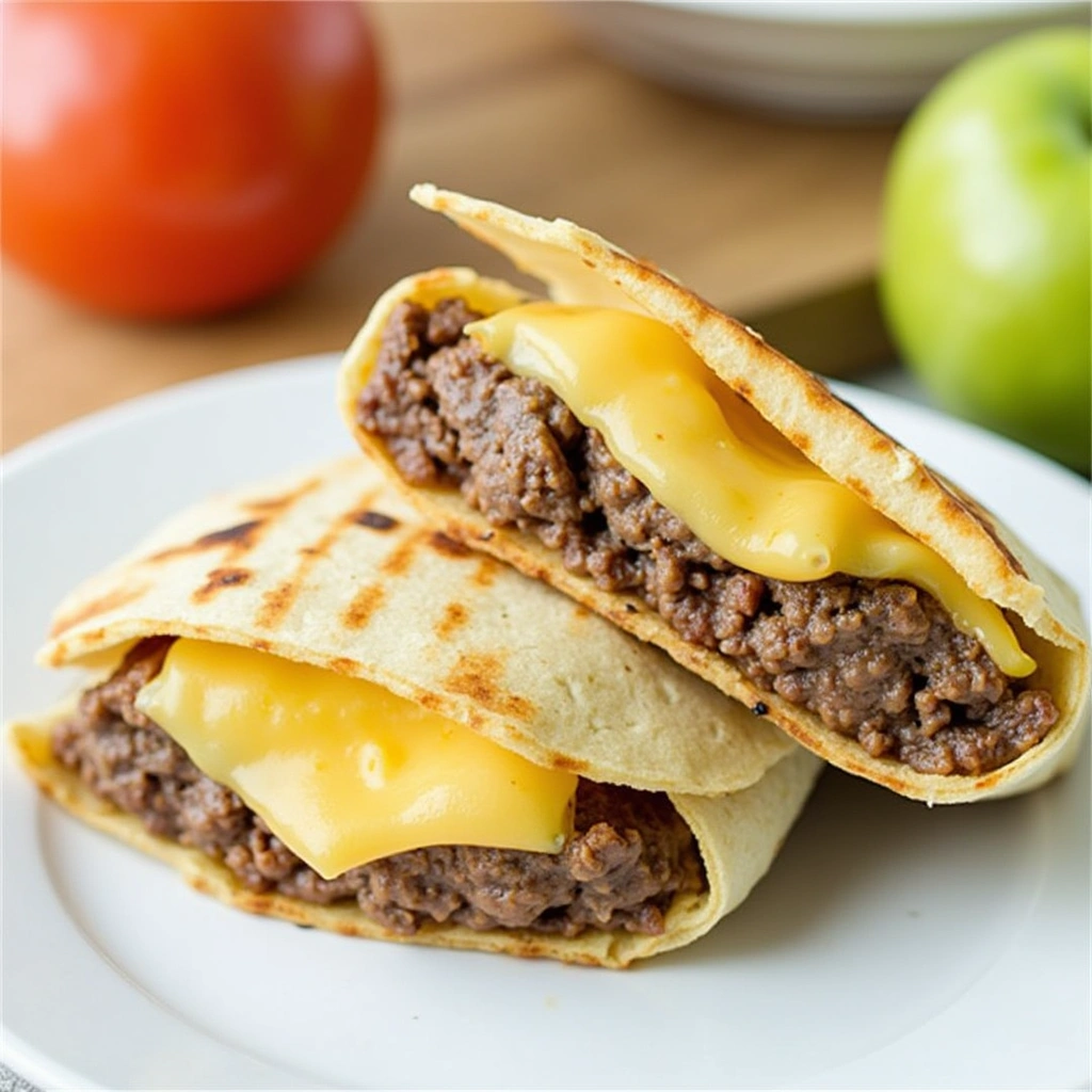 Grilled Cheeseburger Wraps