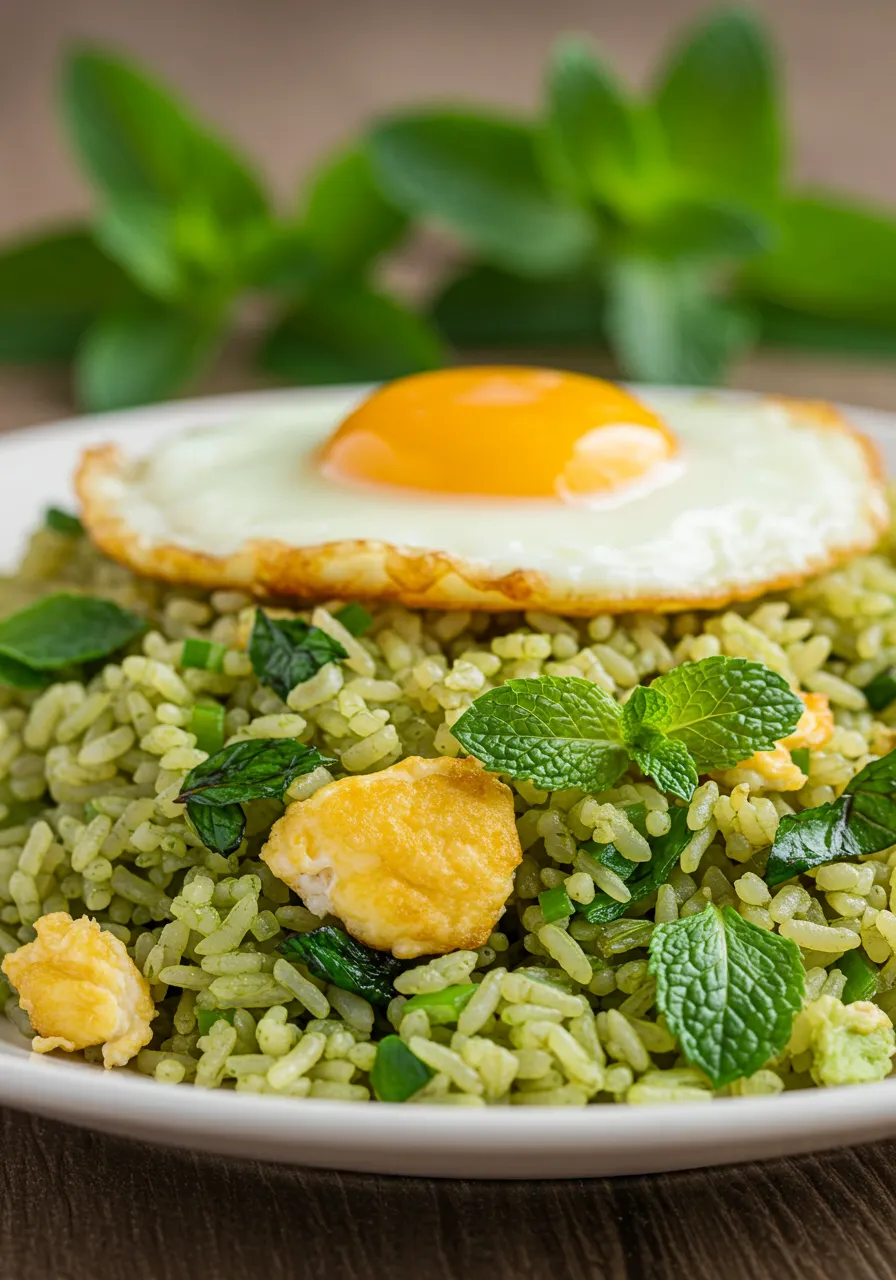 Minty Egg Fried Rice | Flirt Recipes